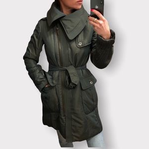 Burberry biker quilted puffer trench coat Jacket M 8